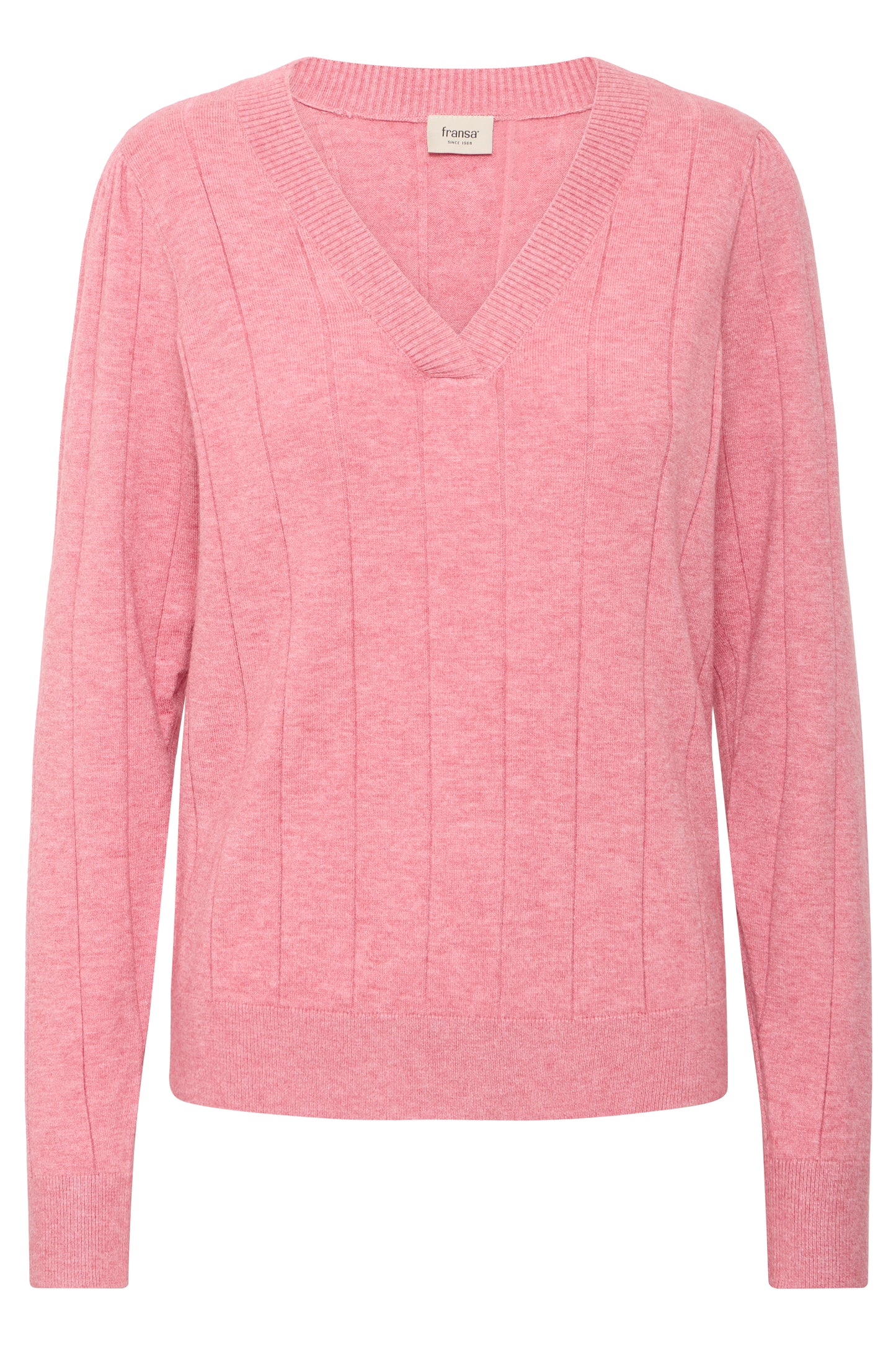 Γυναικείο πλεκτό πουλόβερ-rose melange