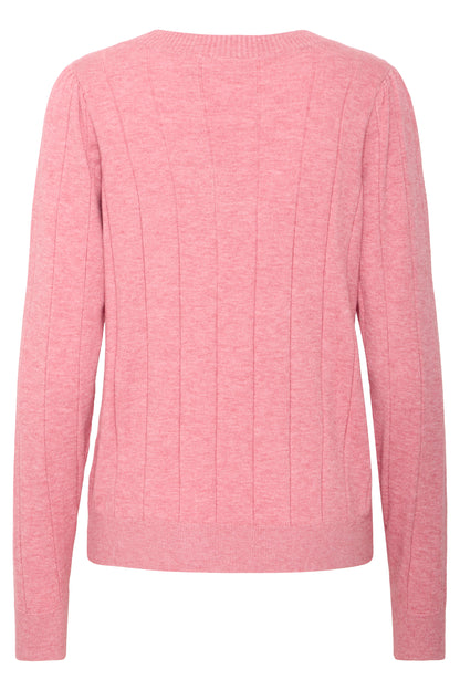 Γυναικείο πλεκτό πουλόβερ-rose melange