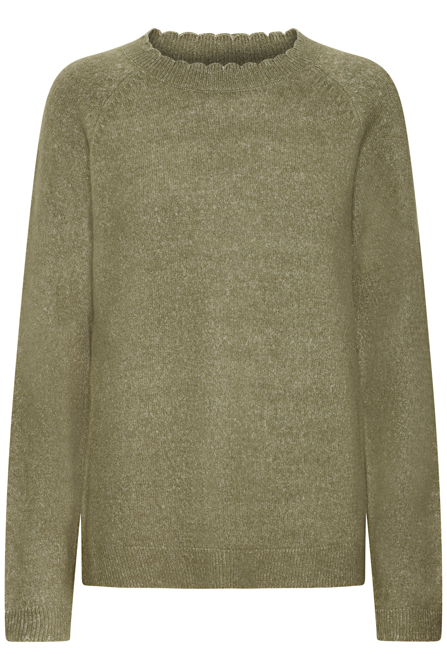 Γυναικείο πλεκτό πουλόβερ-Olive