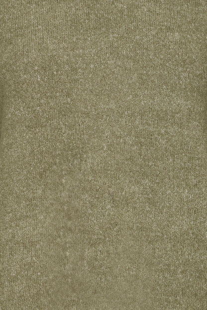 Γυναικείο πλεκτό πουλόβερ-Olive