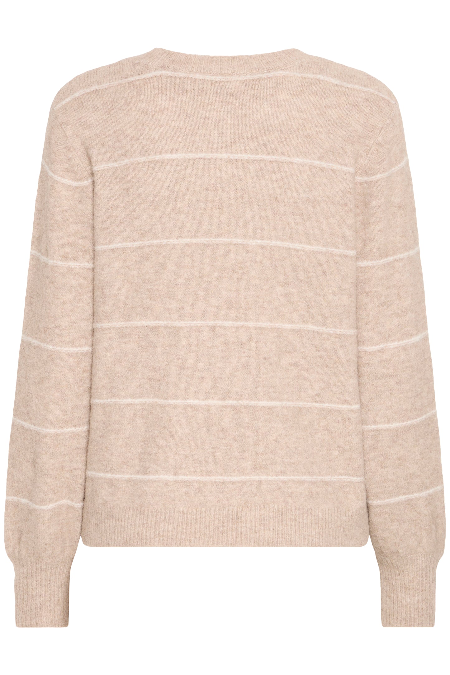 Γυναικείο πουλόβερ ριγέ-Εκρού