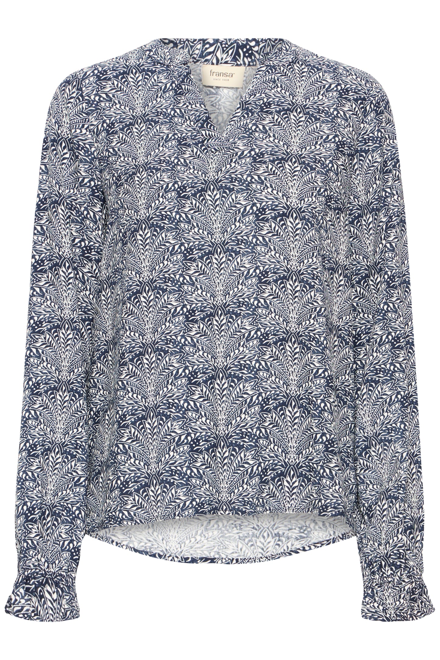 Γυναικεία μπλούζα V-Neck Στάμπα