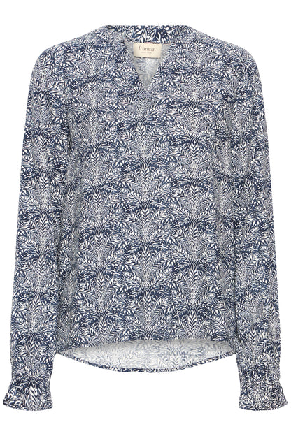 Γυναικεία μπλούζα V-Neck Στάμπα