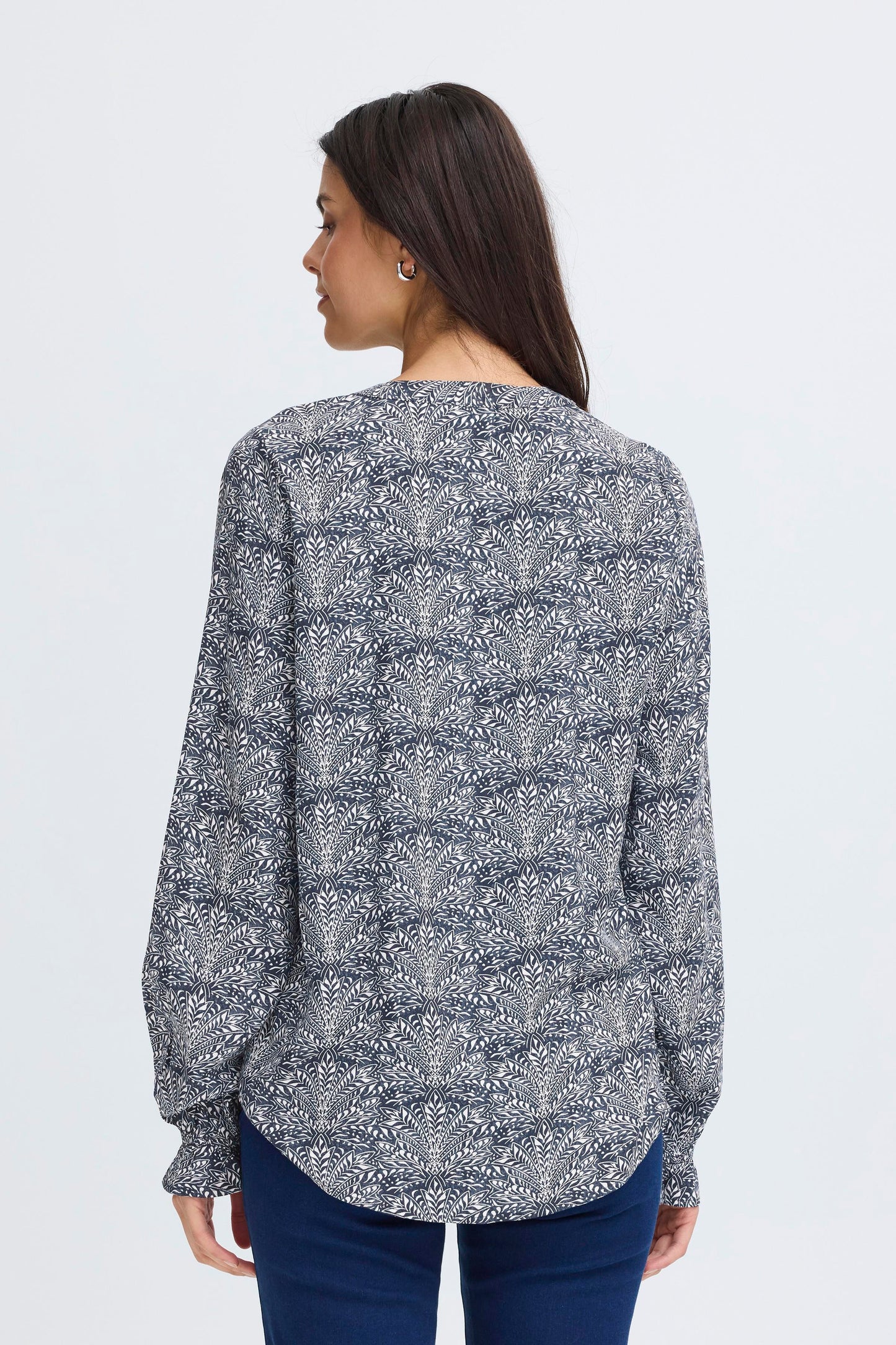 Γυναικεία μπλούζα V-Neck Στάμπα