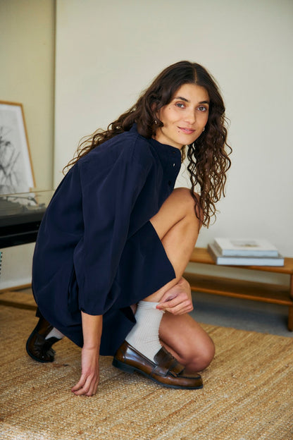 Γυναικείο άνετο φόρεμα- σκούρο μπλέ