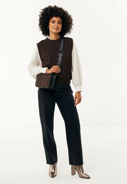 Γυναικεία Τσάντα Χιαστί Καφέ