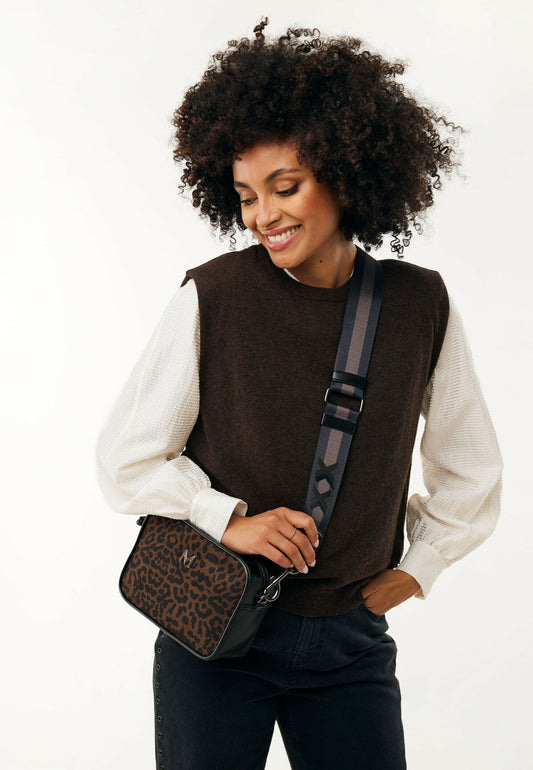 Γυναικεία Τσάντα Χιαστί Καφέ