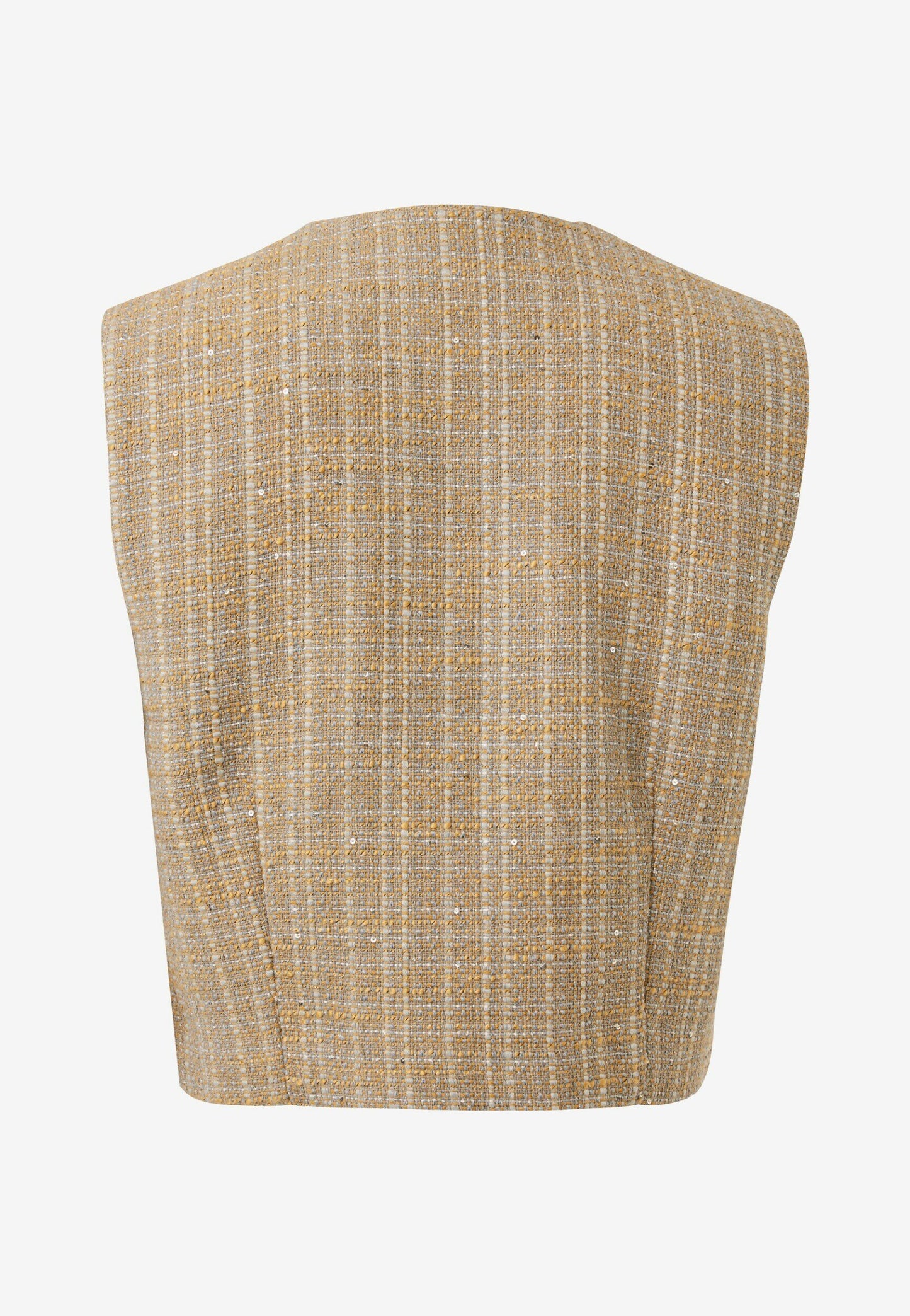 Γυναικείο Αμάνικο Γιλέκο τουίντ χρώμα ταμπά