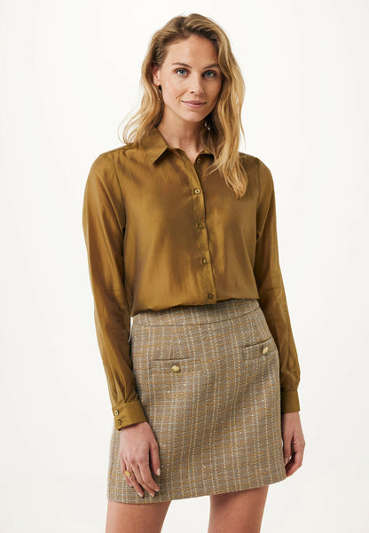 Γυναικείο πουκάμισο Chamomile Tencel Green