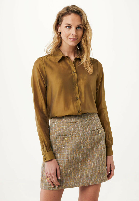 Γυναικείο πουκάμισο Chamomile Tencel Green