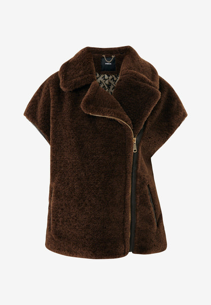 Γυναικείο σκούρο καφέ γιλέκο