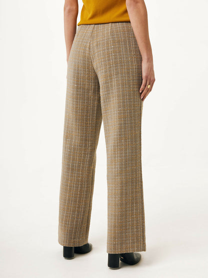 Γυναικείο Παντελόνι Tweed Ίσιο -Taupe