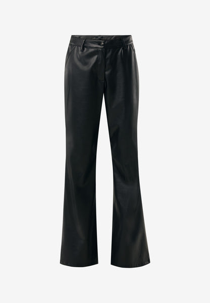 Γυναικείο Παντελόνι PU Δέρμα Black