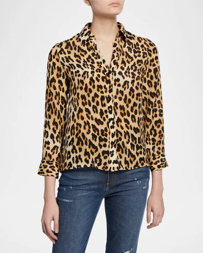 Γυναικείo πουκάμισο animal print leopard