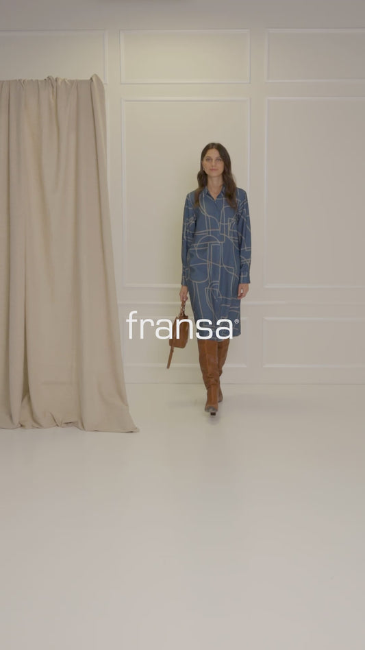 Γυναικείο σεμιζιέ φόρεμα με ζώνη -μπλε σιελ