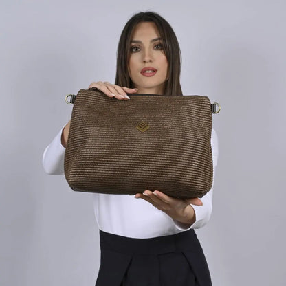 Olimpia Rafia Bag | Brown