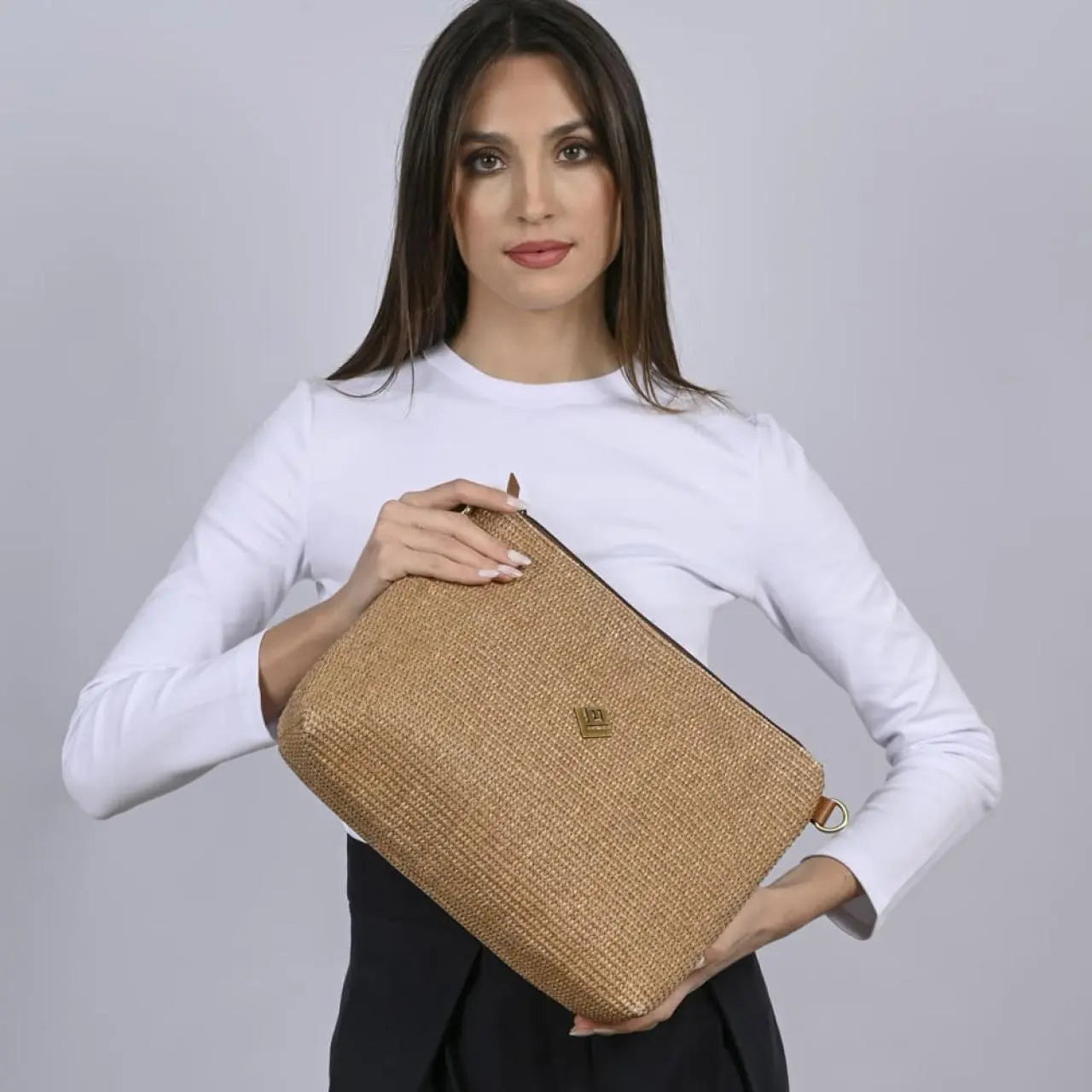 Olimpia Rafia Bag | Tabac