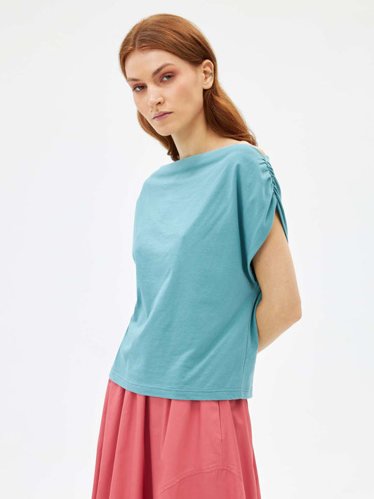 Γυναικεία Βαμβακερή Μπλούζα Parthenis με σούρες